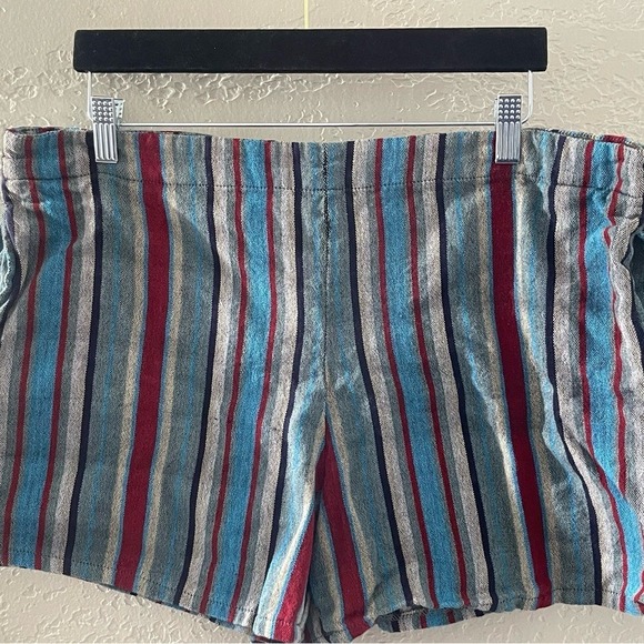 Rancho Especial Pants - Rancho Especial Women's Festive Striped Multicolor Women's Shorts Size‎ XXL
